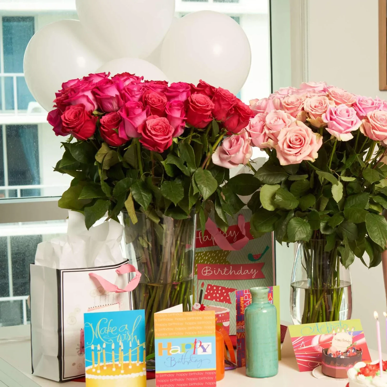 Hot Pink Long Stem Roses (Add On) - Image 5