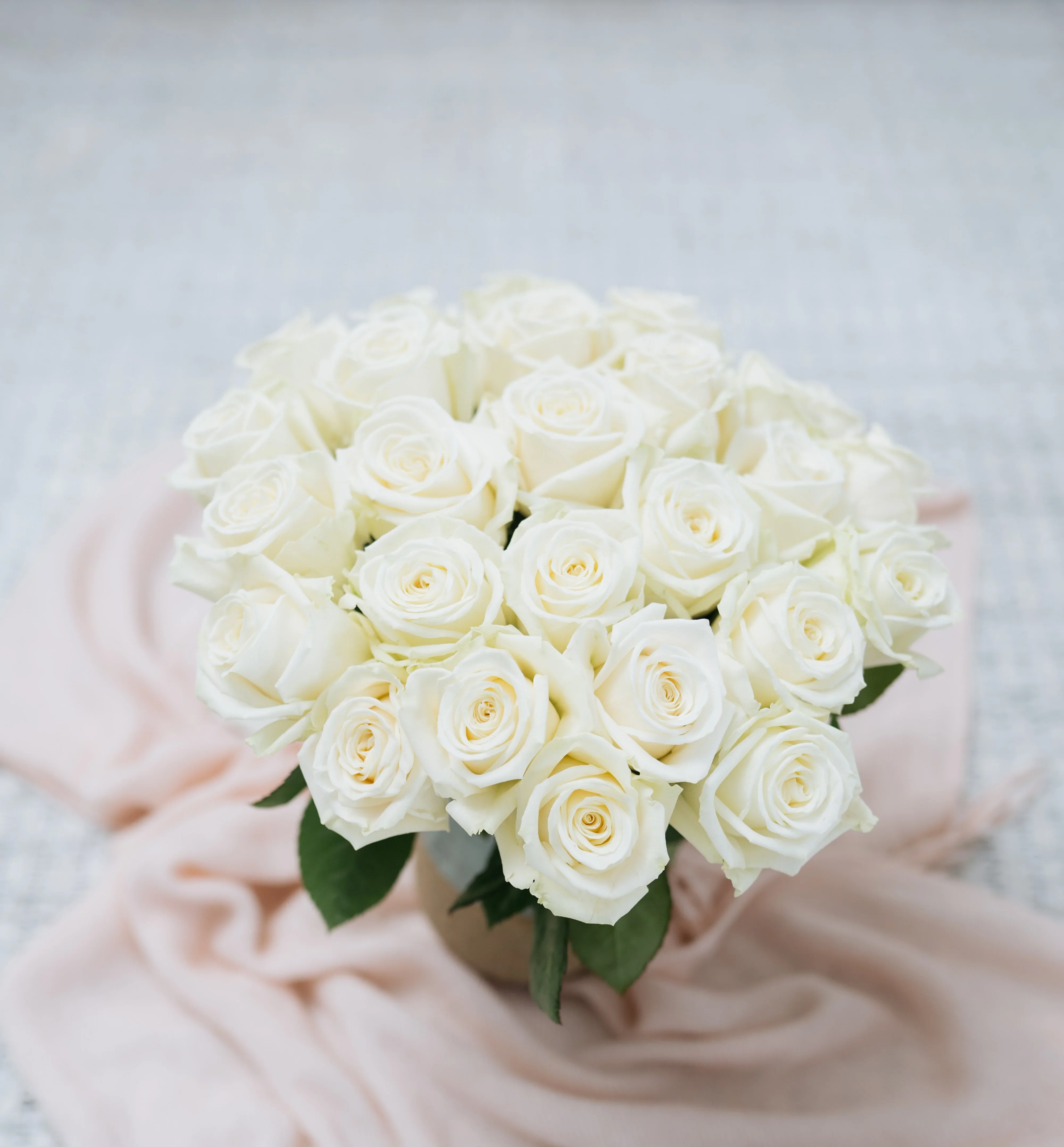 White Pure Long Stem Roses (Add-On) - Image 4