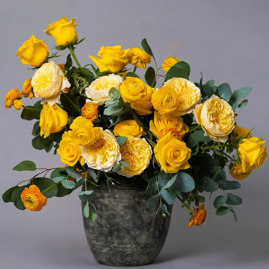 Yellow Bright Long Stem Roses (Add On)